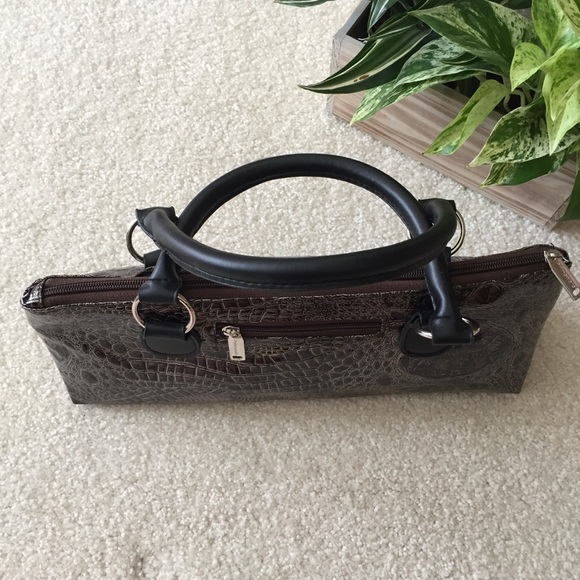 Prime-ware Insulated Brown Wine Clutch Purse - Picture 7 of 8